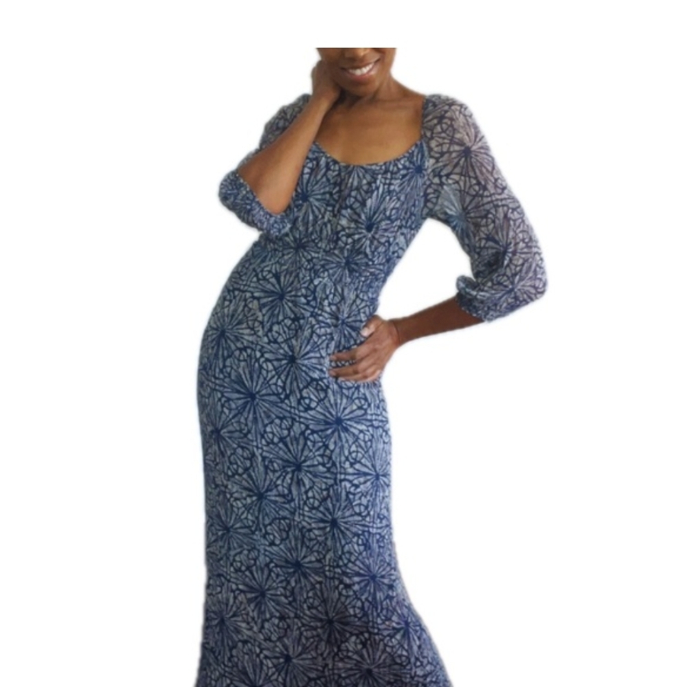 Silk Boho Maxi Dress - Picture 2 of 3